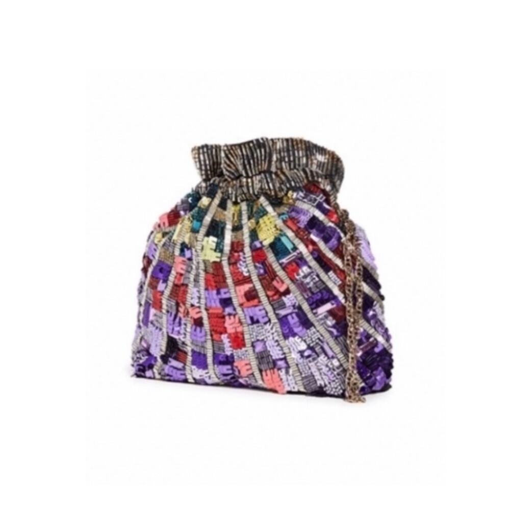 Alice + Olivia Odessa Sequins Evening Bag.